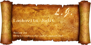 Laskovits Judit névjegykártya